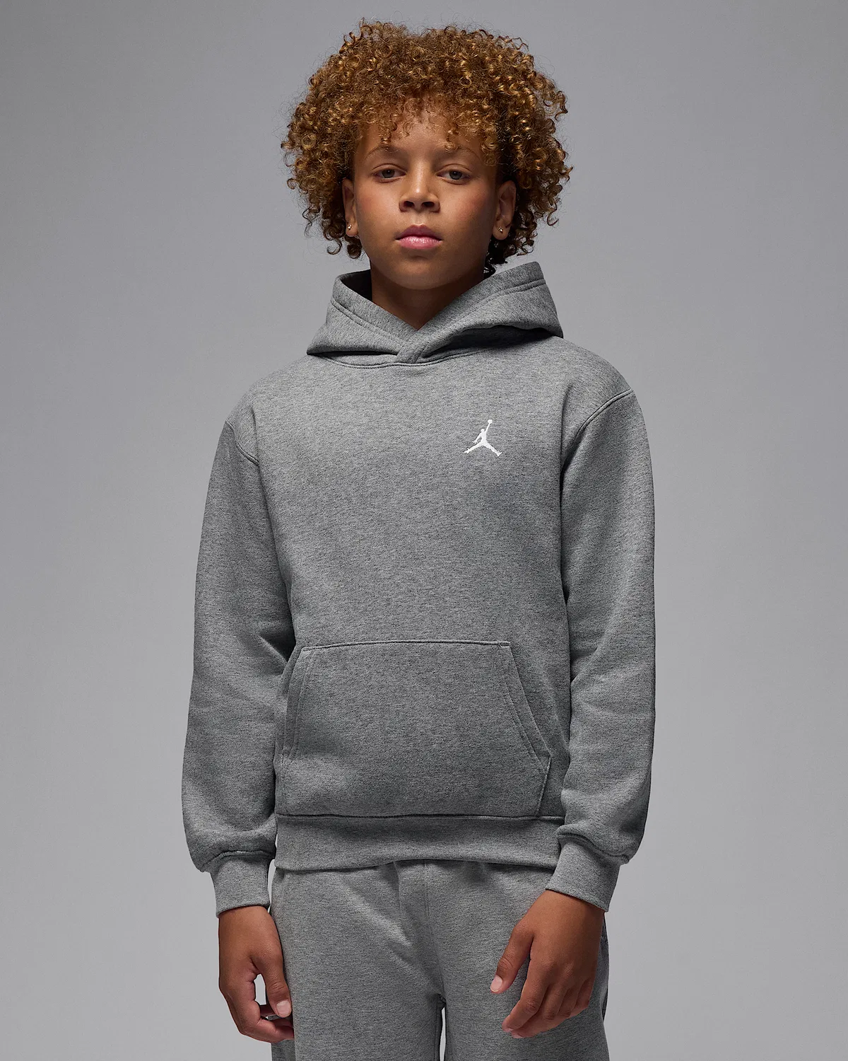 Детская толстовка Jordan Brooklyn Fleece, Carbon Heather
