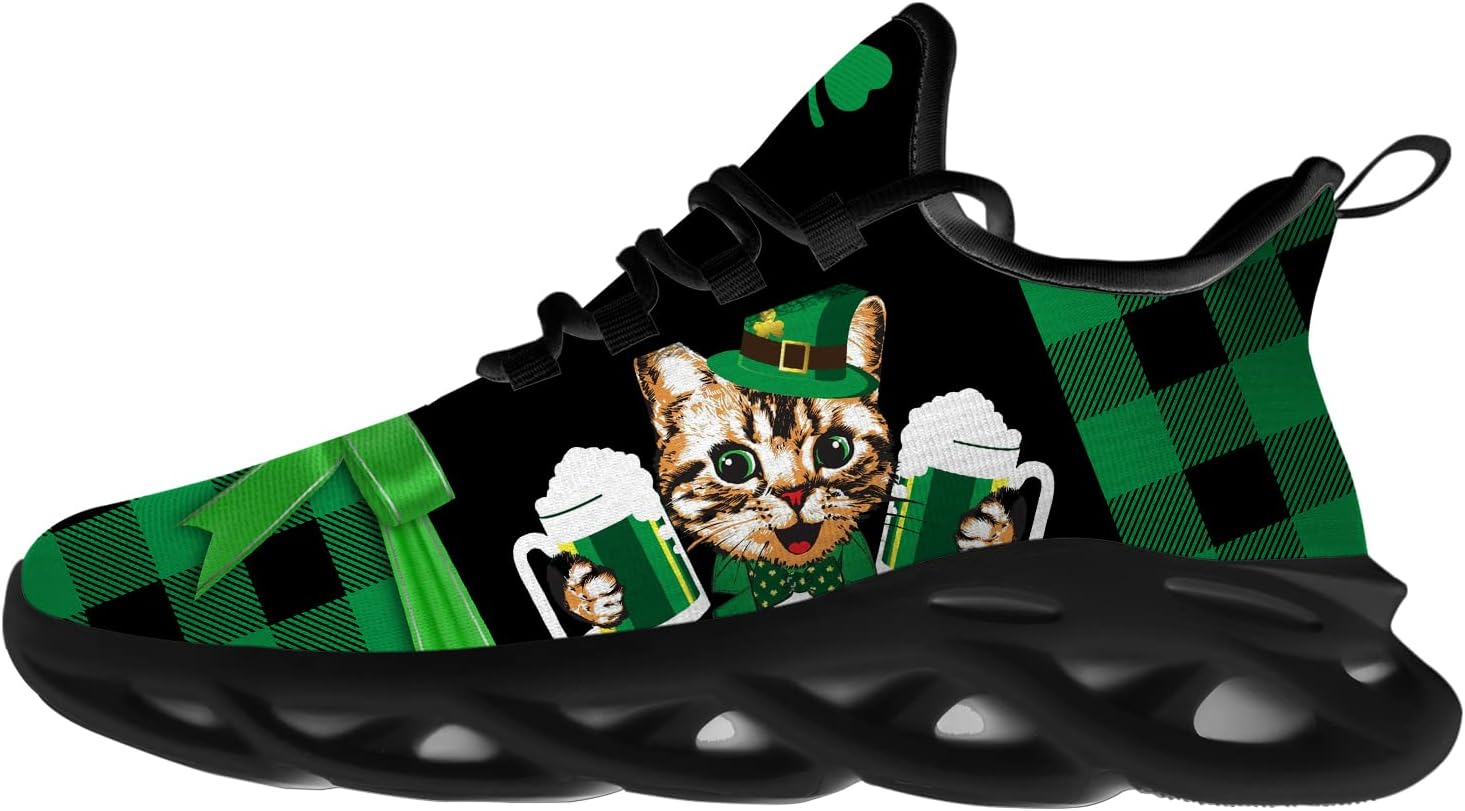 

Кроссовки на День Святого Патрика для мужчин и женщин, для бега по дороге, спортивной ходьбы, тенниса, с изображением клевера, подарок для мальчика и девочки Ciadoon, Multicolor