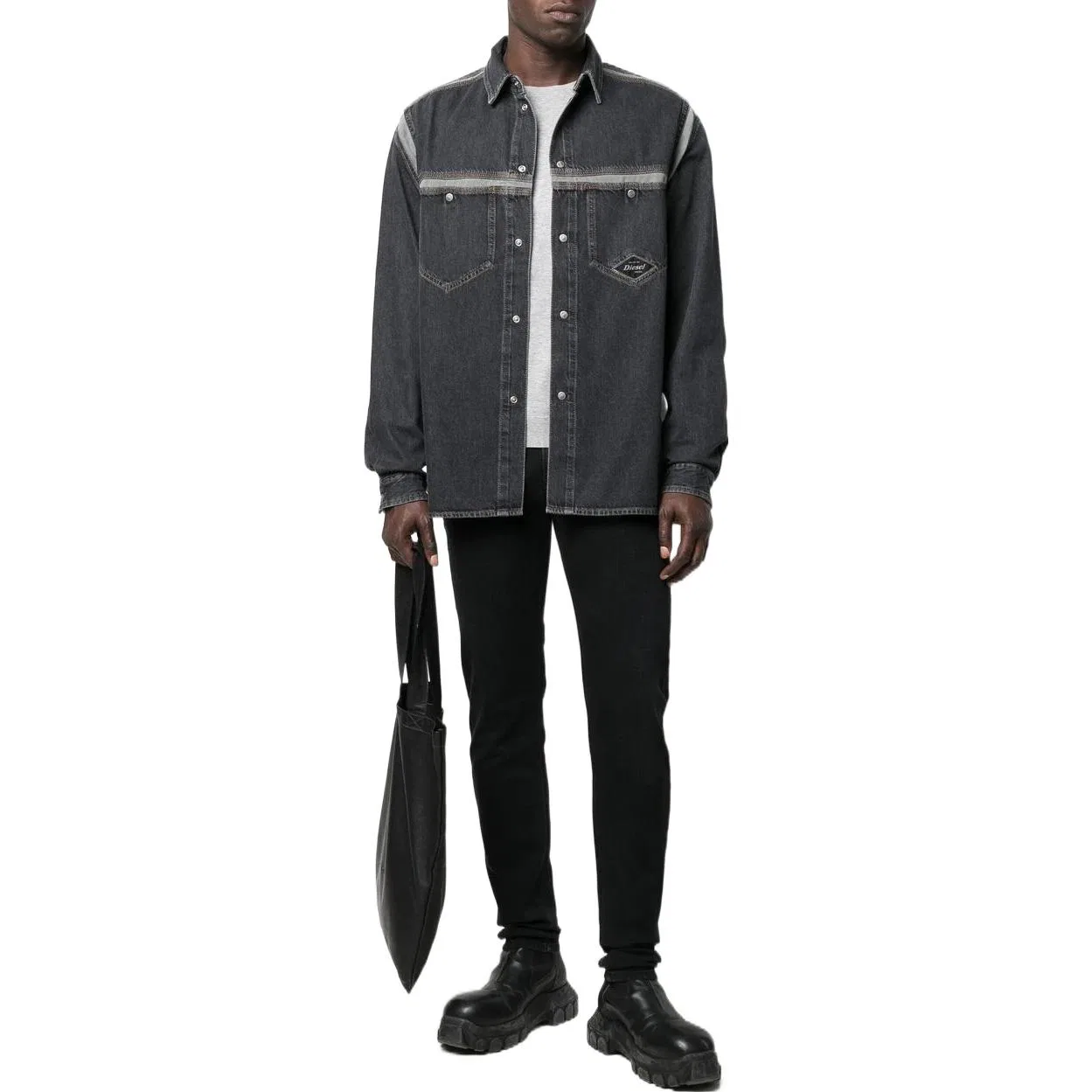 Джинсы Slim Fit DIESEL Black — фото 4