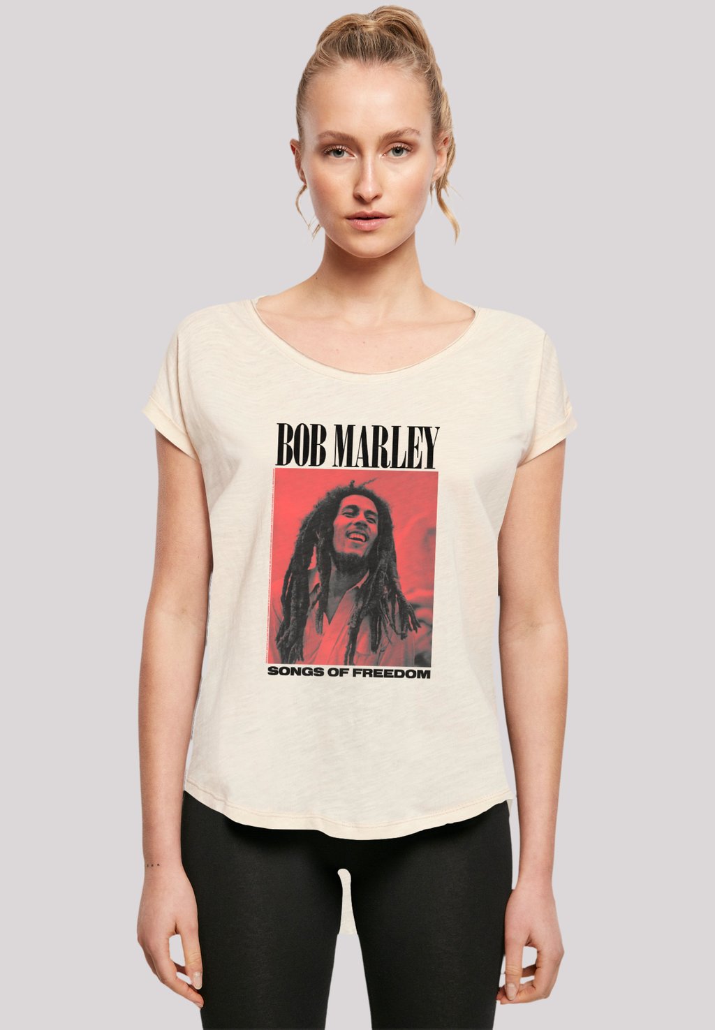 

Футболка с принтом BOB MARLEY SONGS OF FREEDOM REGGAE F4NT4STIC, песочный