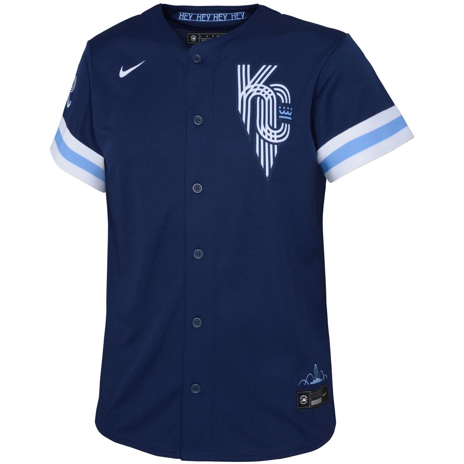 Джерси Nike Salvador Perez Navy Kansas City Royals 2022 City Connect Replica Player для малышей Nike — фото 2