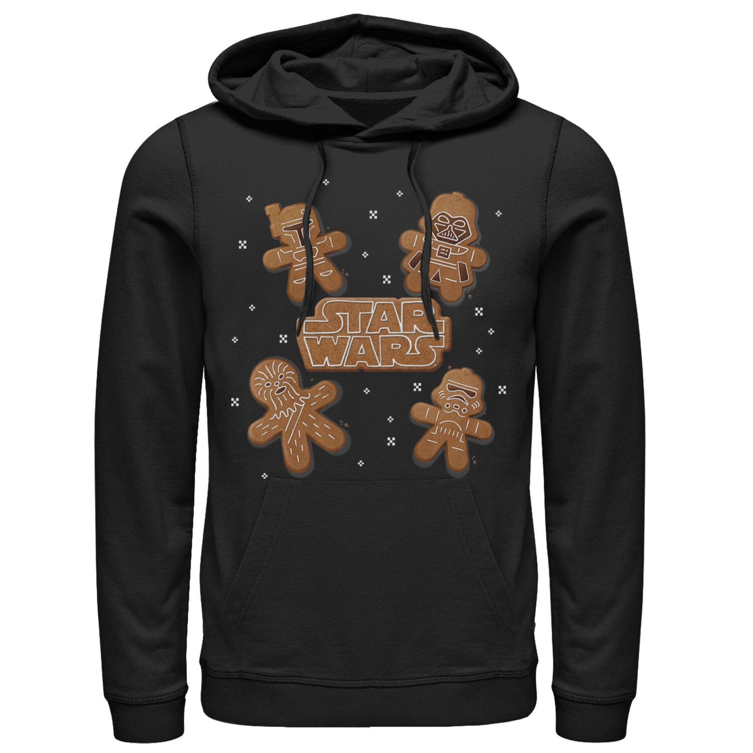 

Мужской пуловер с капюшоном и рисунком «Звездные войны» Gingerbread Crew Star Wars, черный