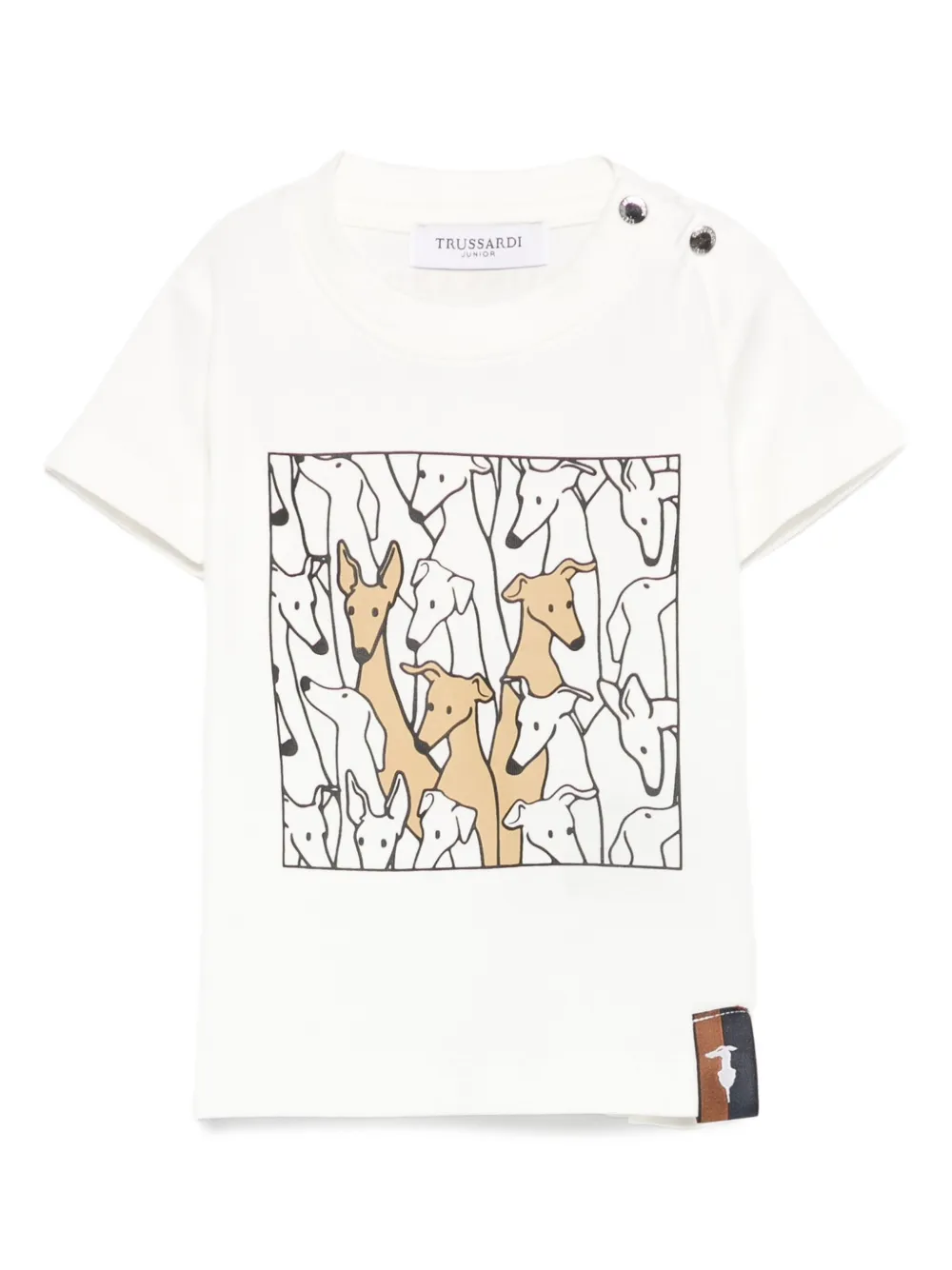 

Футболка с принтом TRUSSARDI JUNIOR, белый