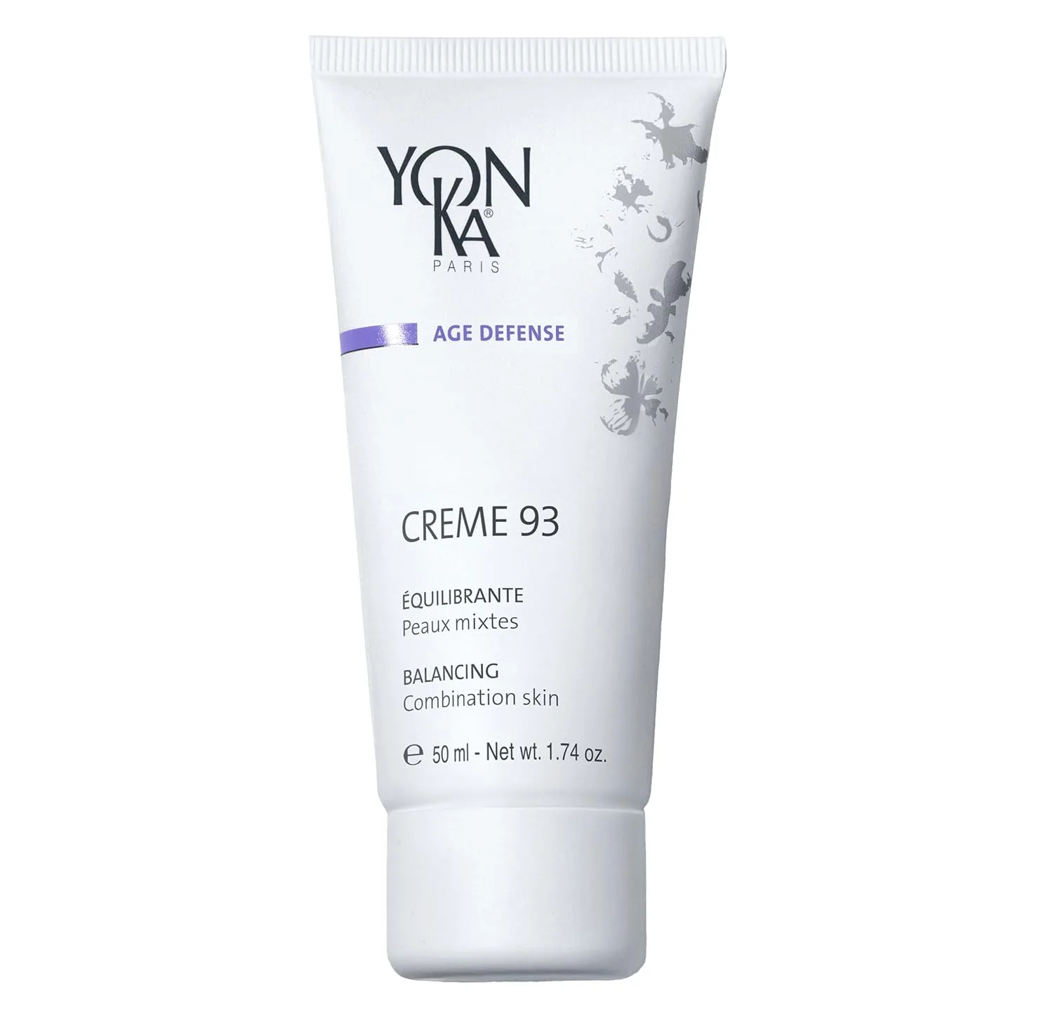 Увлажняющий матирующий крем Yon-Ka Creme 93 | Балансирующий крем для комбинированной кожи | Балансирует жирный цвет лица благодаря витаминам A, C и E | Без парабенов | 40 г Yonka, olive