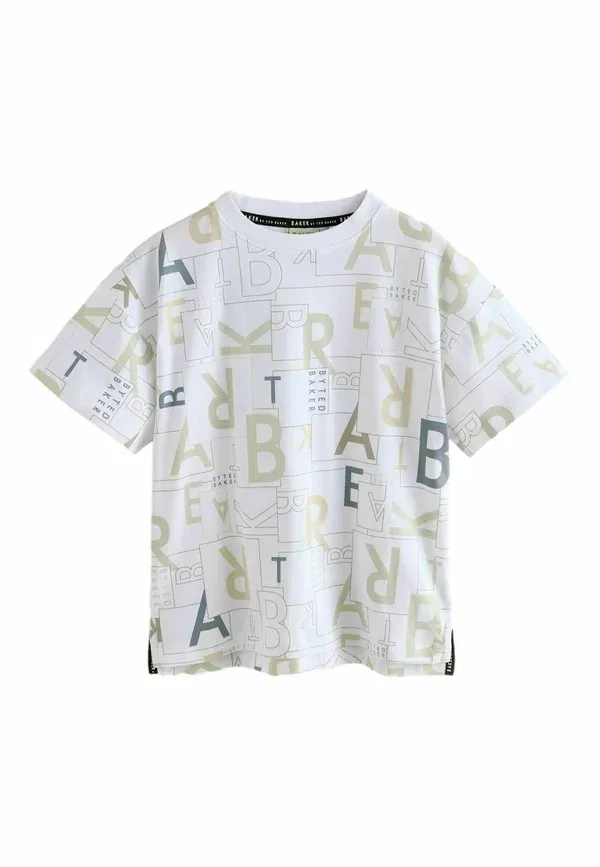 Футболка Regular fit с принтом Baker By Ted Baker, белый