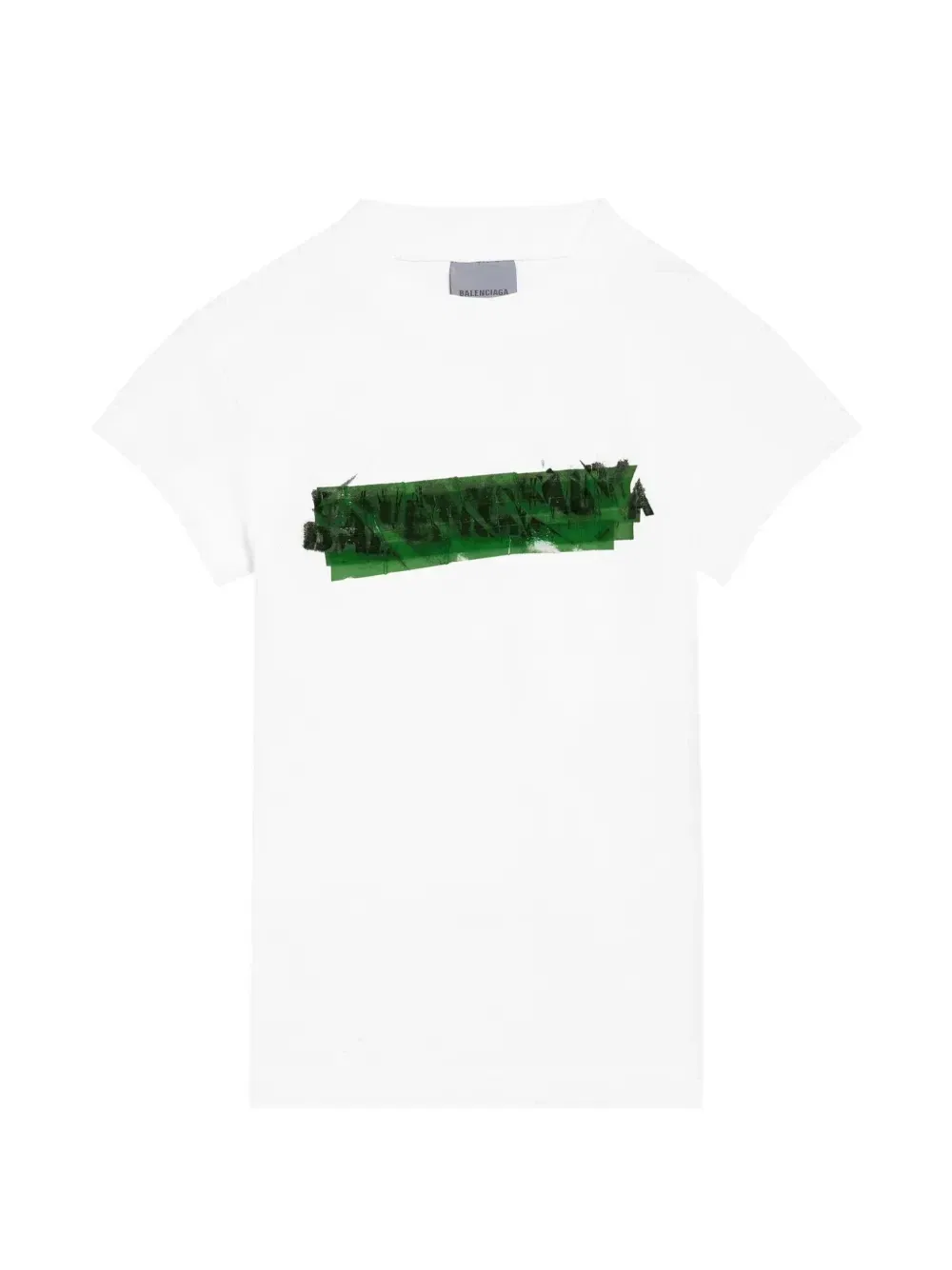 Футболка с логотипом с эффектом потертости Messy Spray BALENCIAGA, белый