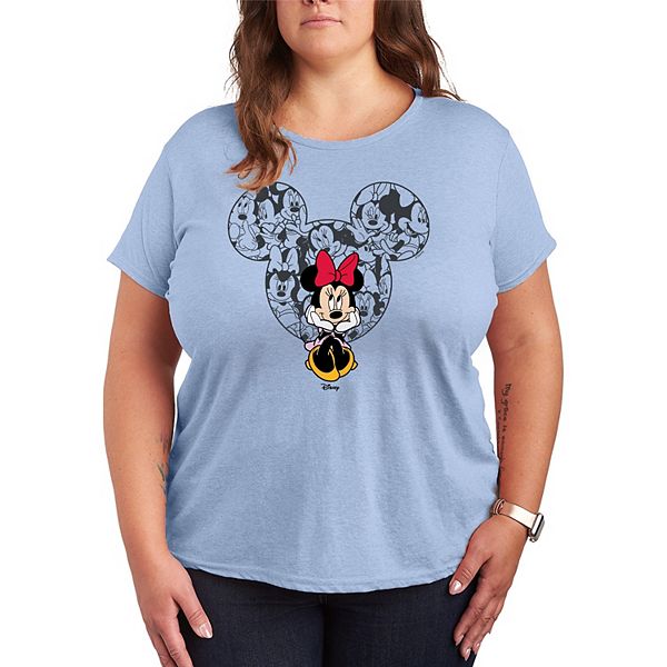 

Футболка с принтом Minnie Mouse и ушками, Plus size Disney, Heather Chambray Blue, Синий, Футболка с принтом Minnie Mouse и ушками, Plus size Disney, Heather Chambray Blue