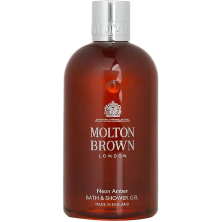 Molton Brown Ароматизированное увлажняющее мыло для снятия зуда с запахом хот-пинк блэк пеппер, 300 мл, Neon Amber Shower Gel 300ml