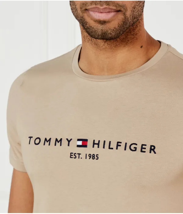 Футболка Slim fit Tommy Hilfiger, бежевый — фото 4