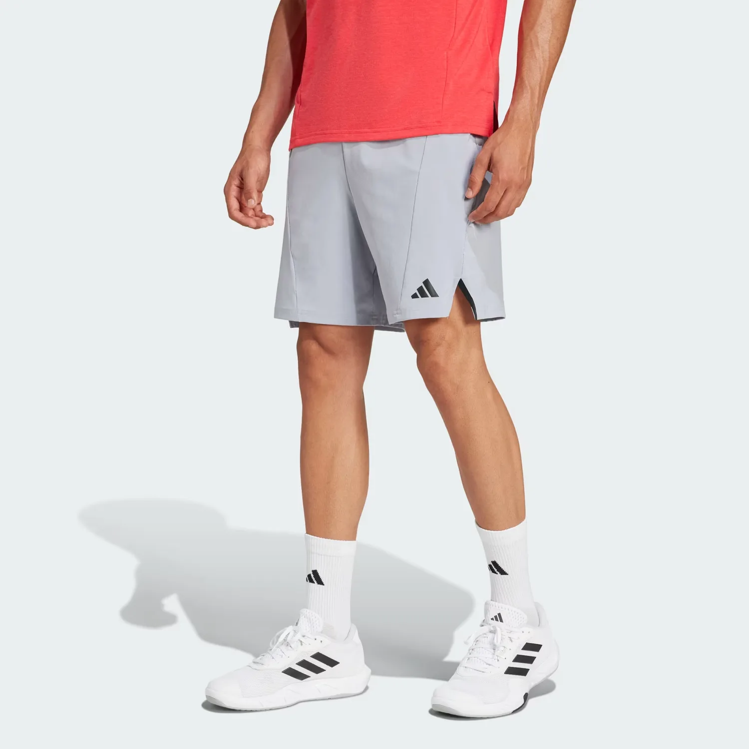 Шорты для тренировок Designed For Training Adidas, Halo Silver — фото 3
