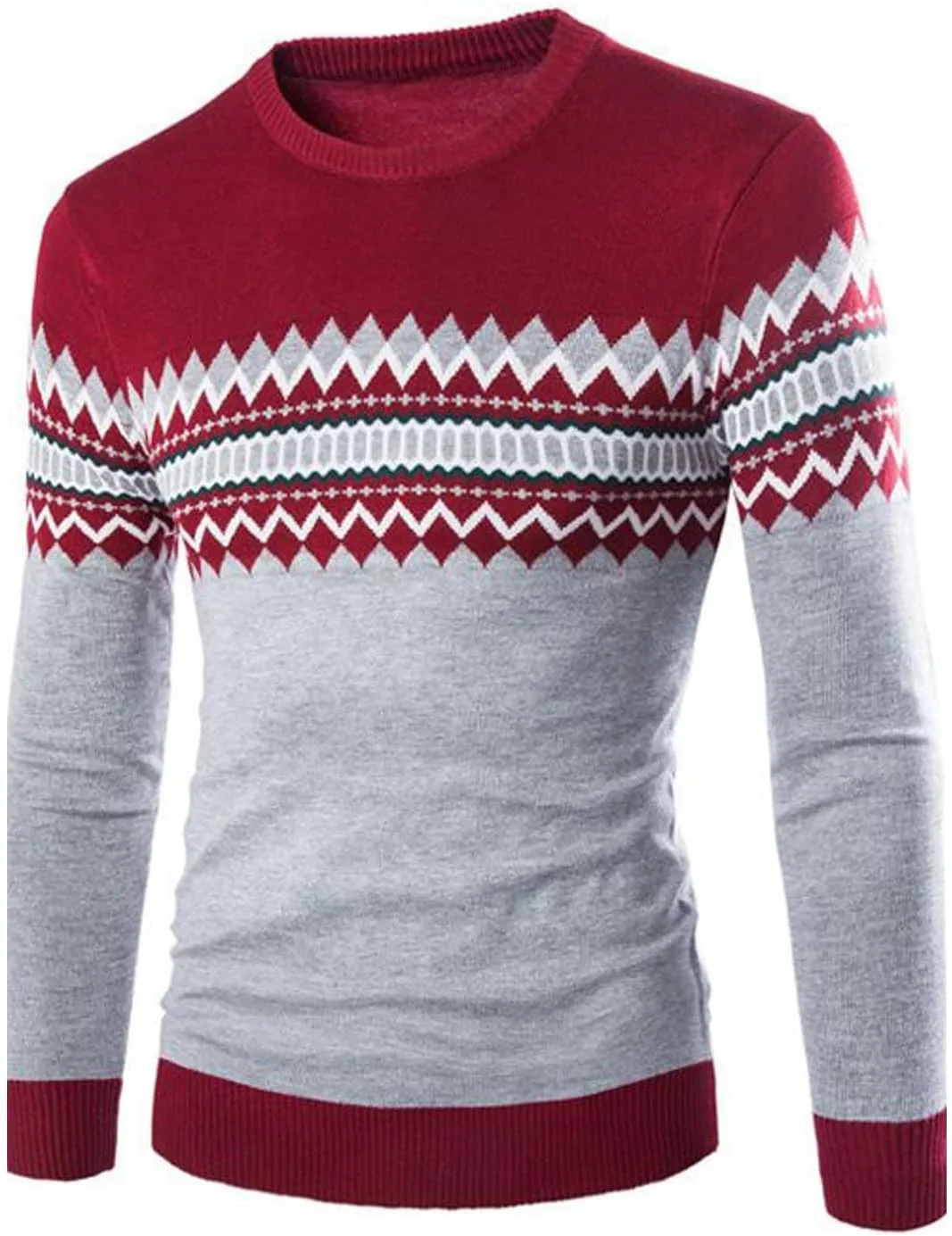 

Akklian мужской свитер Slim Fit легкий пуловер