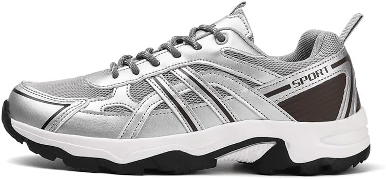 

Мужские походные ботинки Легкие ботинки с низким верхом на щиколотке Дышащие треккинговые обувь Антискользящие Soft Time Toy, серебро