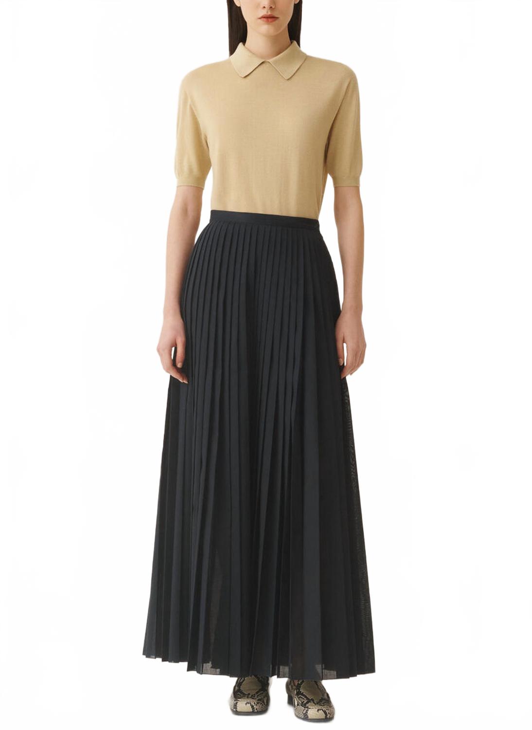 

Синяя плиссированная миди-юбка из муслина Fabiana Filippi