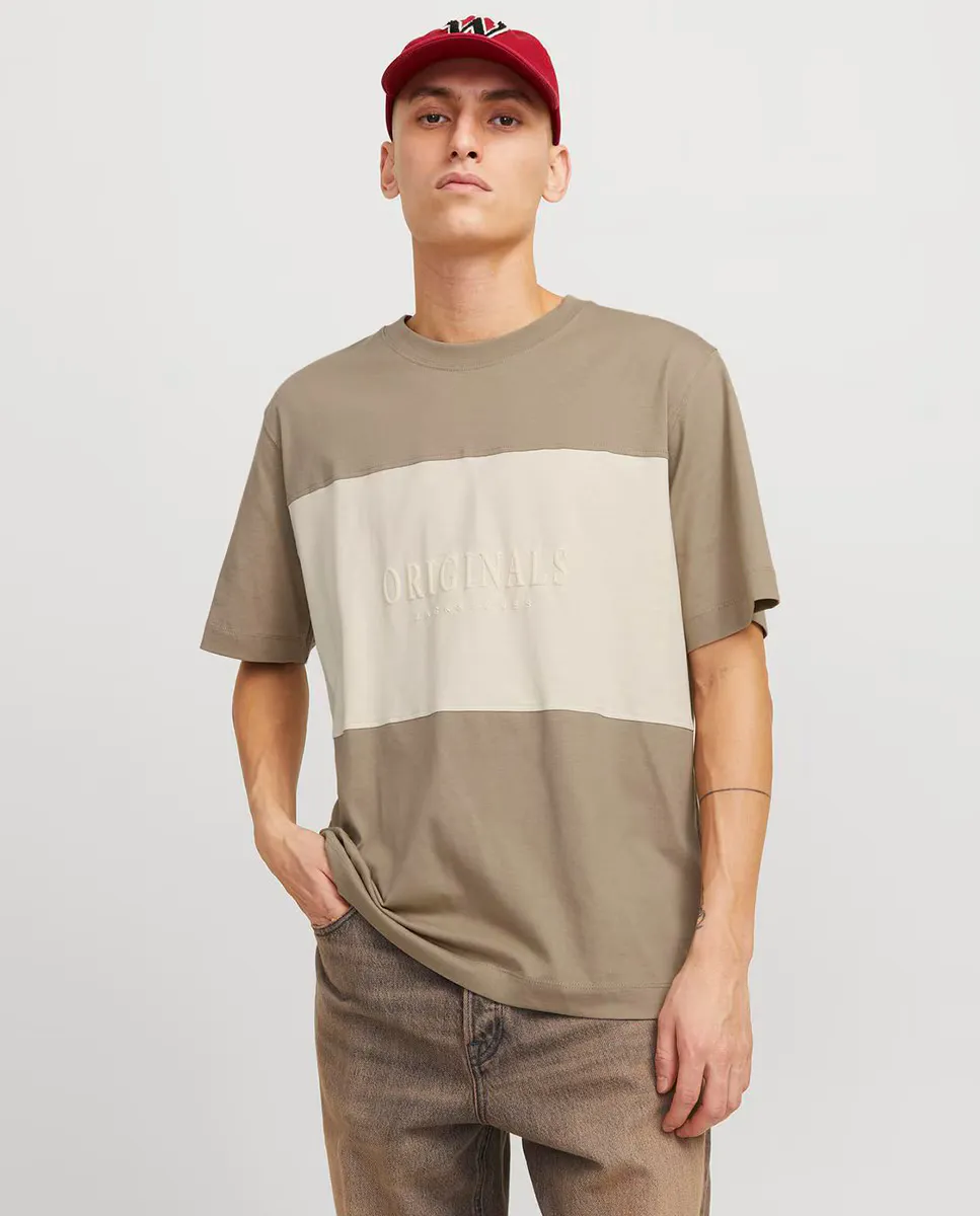 

Мужская футболка с короткими рукавами и контрастным логотипом спереди Jack & Jones, светло-зеленый