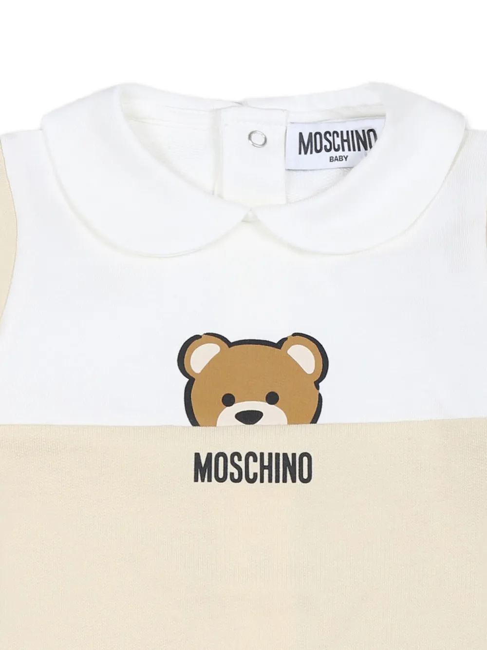 Пижама с логотипом Moschino Kids, нейтральный — фото 3