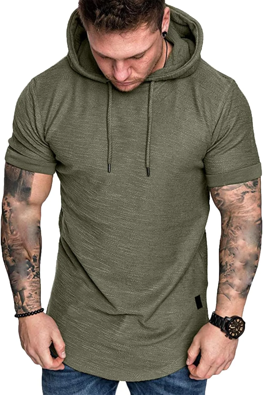 

GPCHAN Футболка с капюшоном для мужчин, легкая