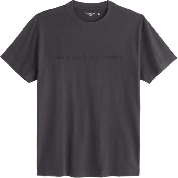 

Футболка мужская темно-серая Abercrombie＆Fitch, темно-серый