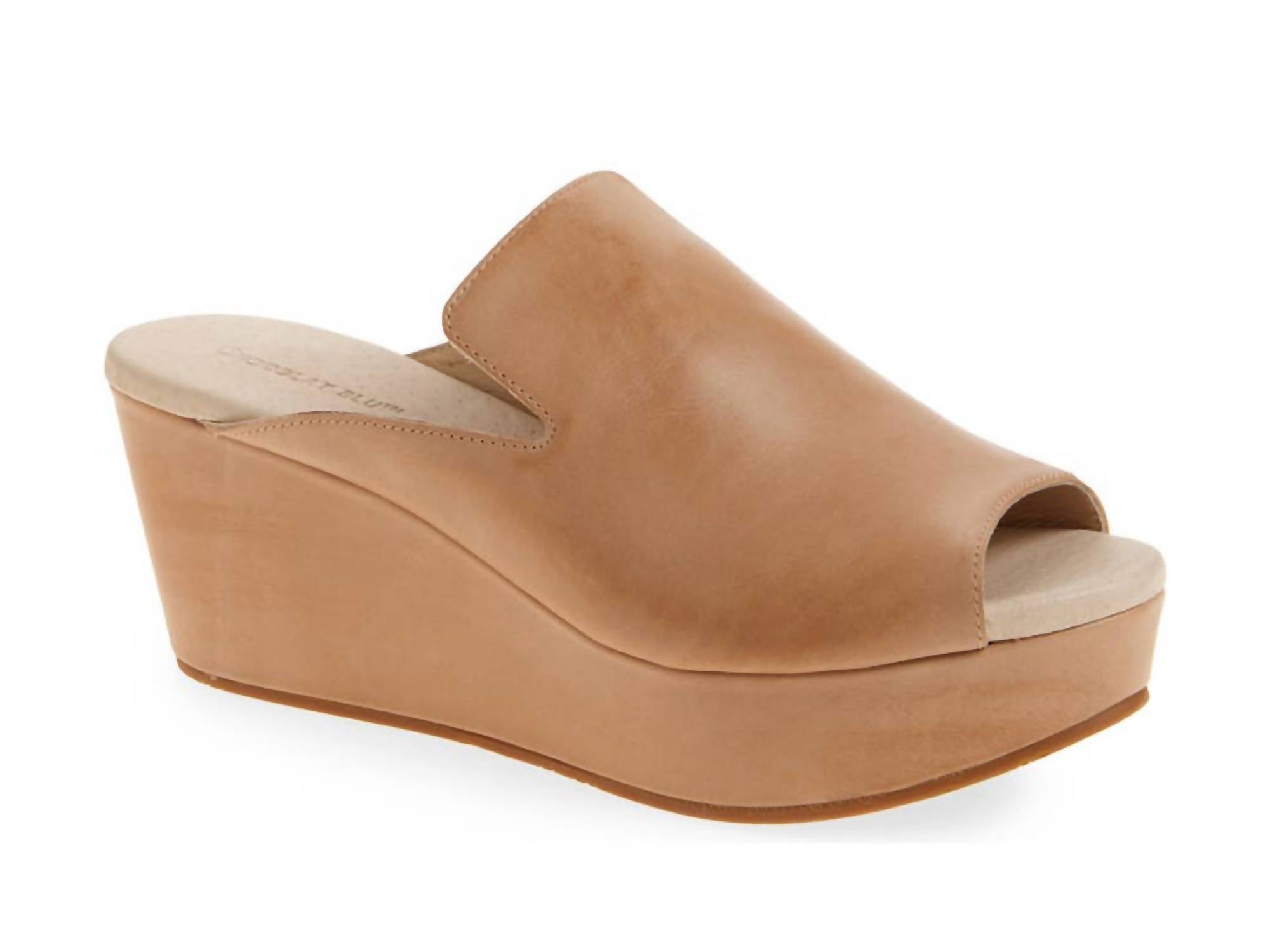 Женские мюли на платформе из песочной кожи CHOCOLAT BLU, Sand Leather
