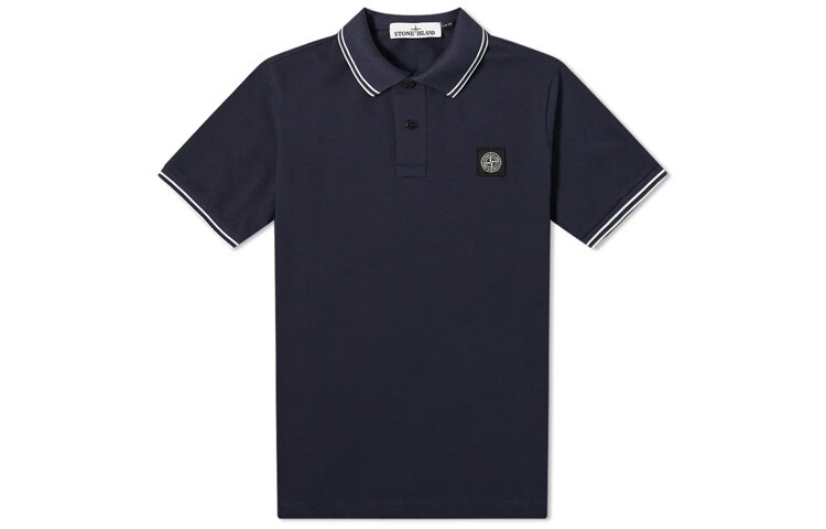 

Рубашка поло мужская темно-синяя Stone Island, синий