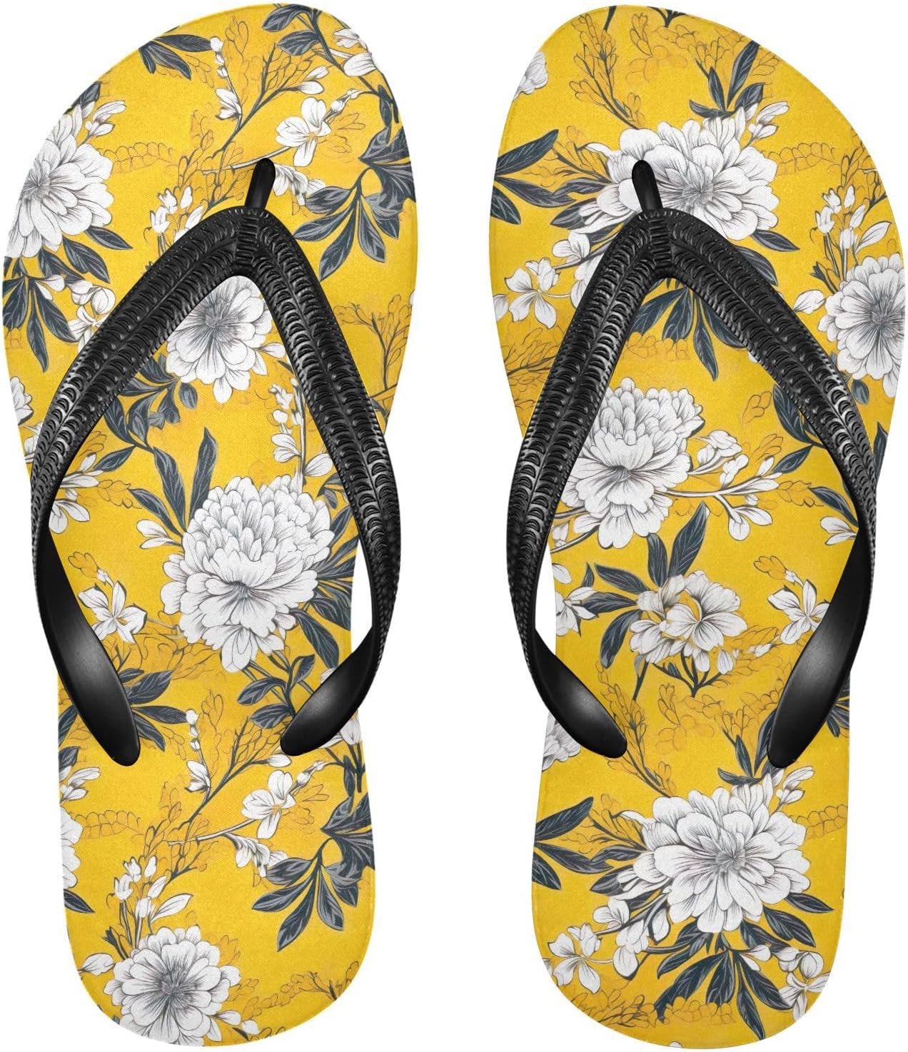 

Женские и мужские шлепанцы SPRIPORT с цветочным принтом, желтые, узкие, с мягкой подошвой, удобные повседневные сандалии с противоскользящей резиновой подошвой для улицы, пляжа и летней прогулки
