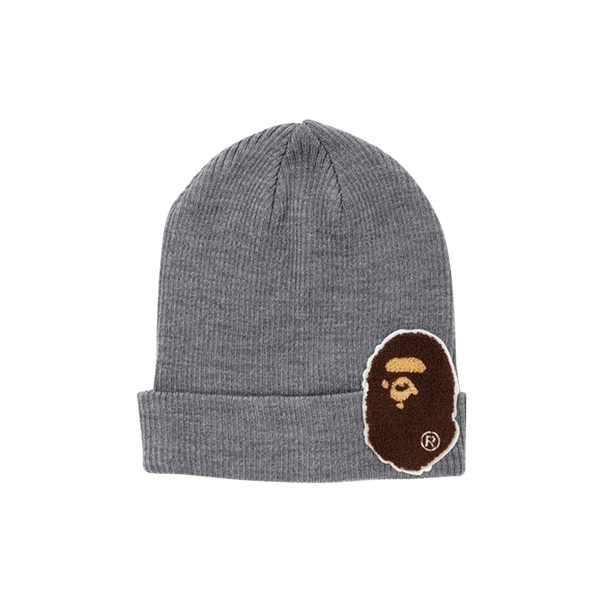 

Вязаная шапка BAPE Big Ape Head, серая