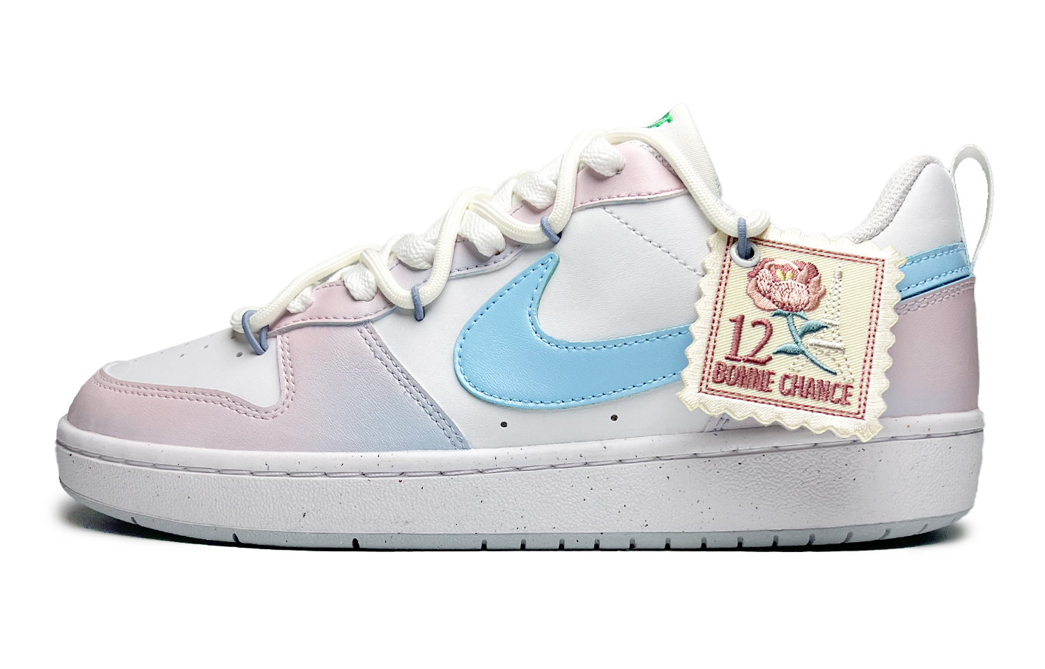 

Кроссовки Nike Court Borough Skateboarding Shoes Women's Low-top Pink/white/blue, розовый