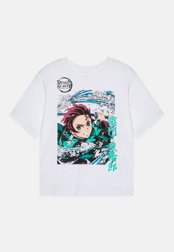 Футболка с принтом nkmmatti demonsl ss nreg noos bfu Name It, Bright White