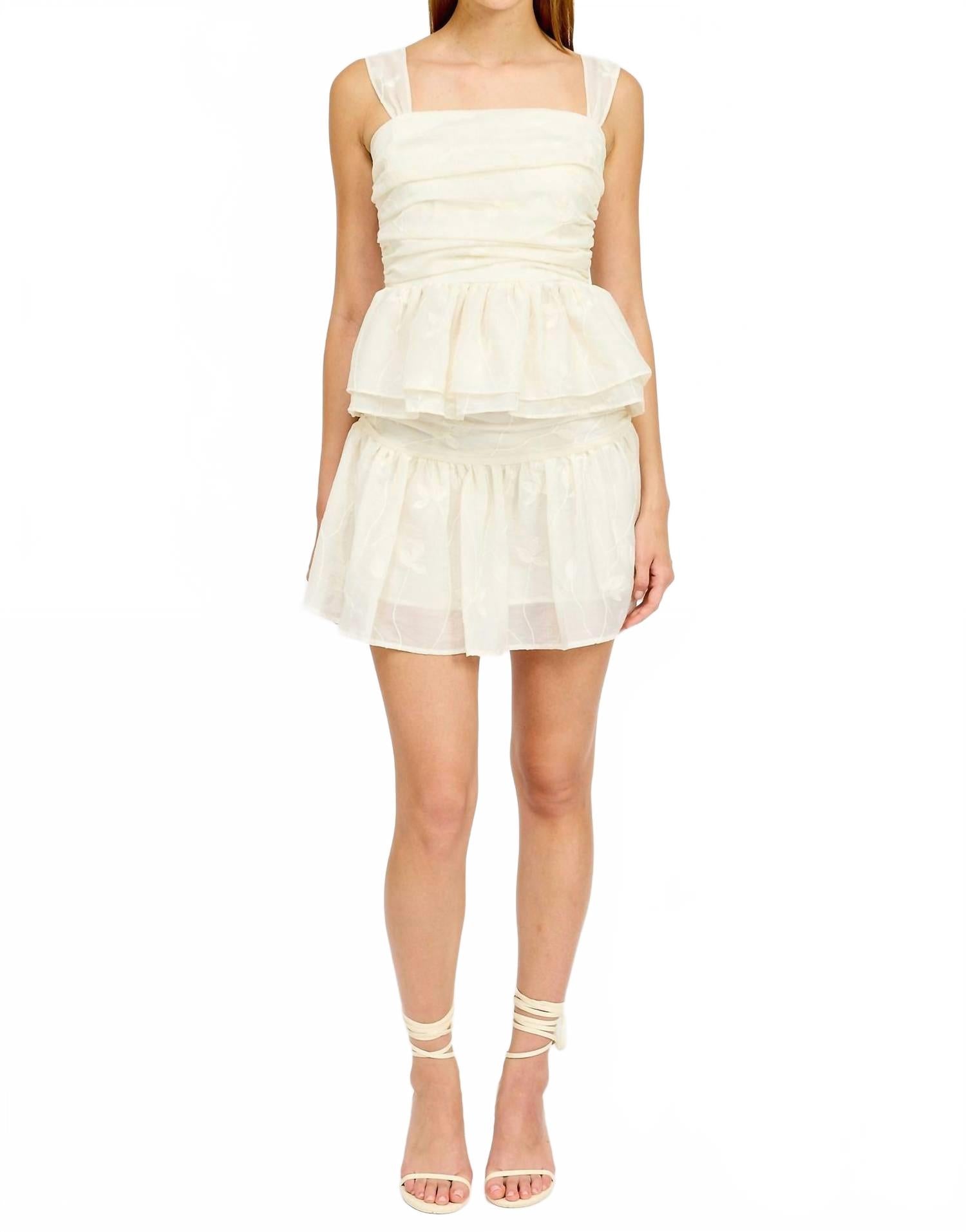 

Сэди Мини-юбка в цвете айвори En Saison, слоновая кость