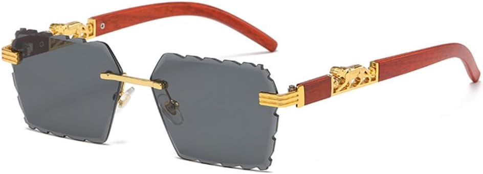 

Солнцезащитные очки LVTFCO Irregularity Polygon для мужчин, металлическая оправа, модный винтажный дизайн с леопардовым принтом, женские солнцезащитные очки UV400, C01-black