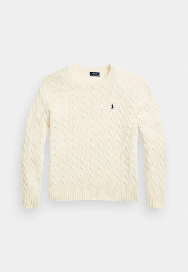 Джемпер Cable knit wool cashmere, Polo Ralph Lauren, цвет андовер крем — фото 4