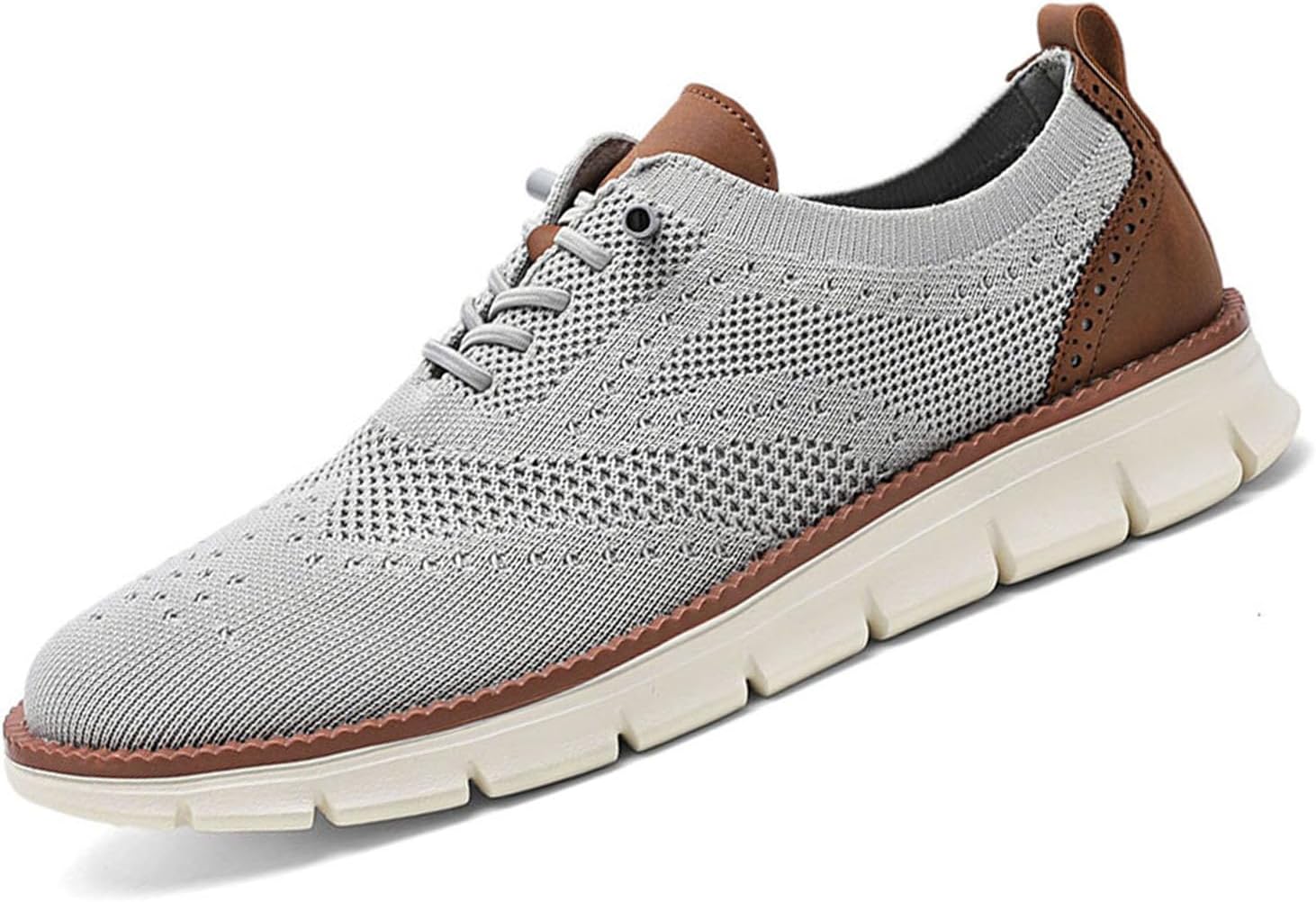 

Мужские дышащие сетчатые кроссовки-оксфорды легкие мягкие низкие лоферы без шнурков с противоскользящей подошвой для работы и повседневной носки Eggdk, серый