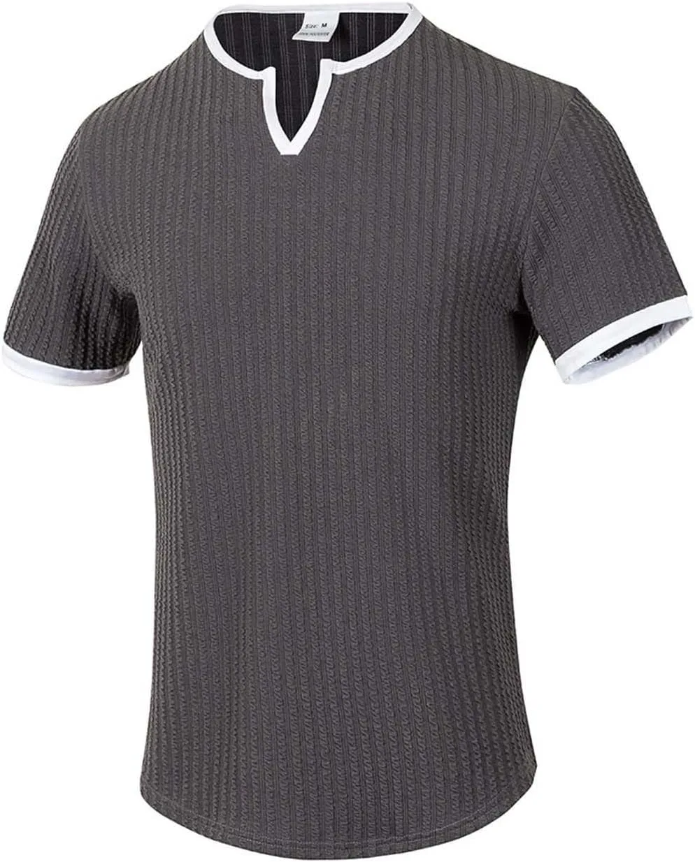 

Футболка с v-образным вырезом для мужчин, цветной блок, короткий рукав