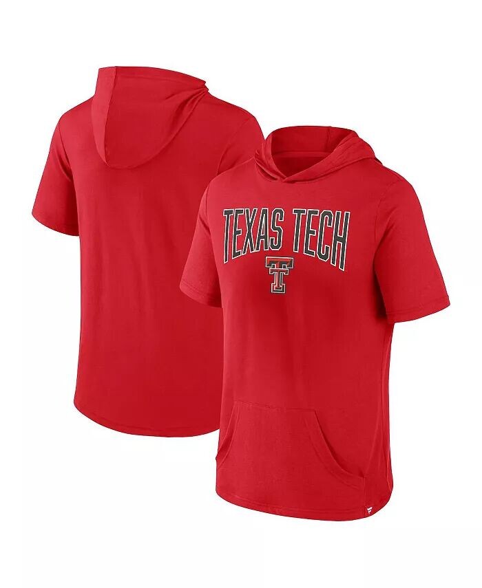 

Мужская красная футболка с капюшоном Texas Tech Red Raiders Outline Lower Arch Fanatics