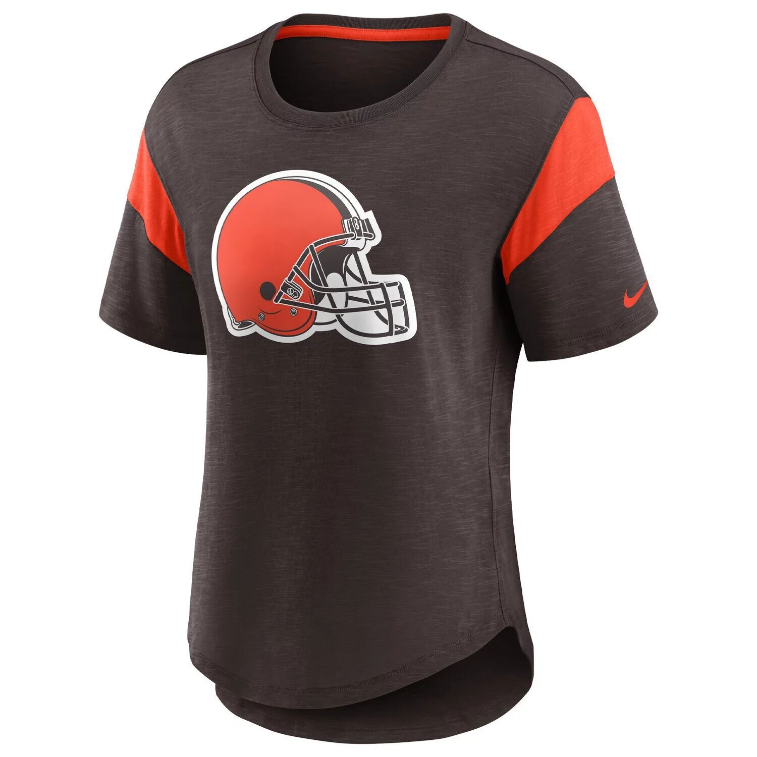 Женский модный топ Nike Brown Cleveland Browns Primary Logo Slub Fashion Nike — фото 2