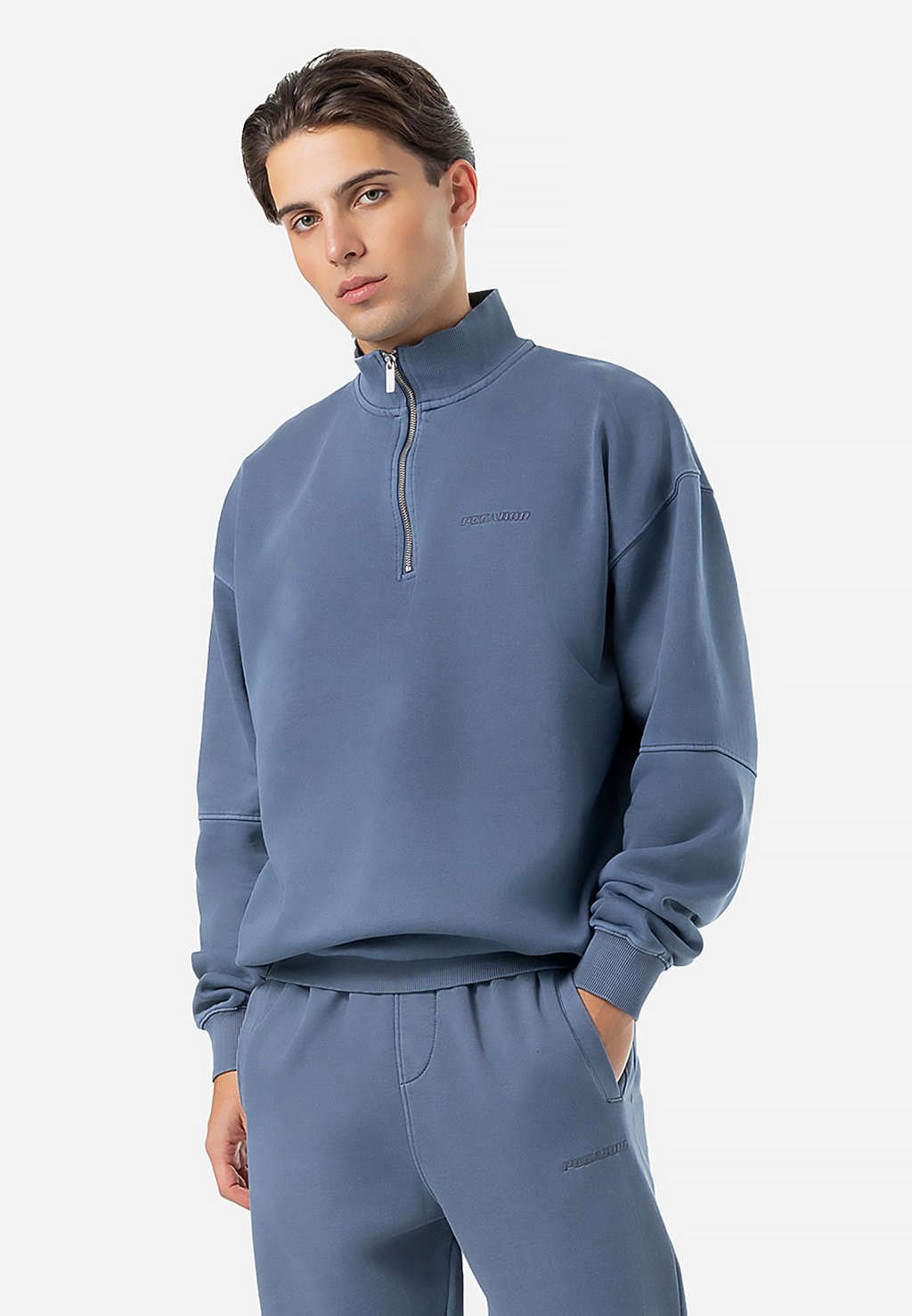 

Толстовка LOGO OVERSIZED HALFZIP Pegador, темно-синий