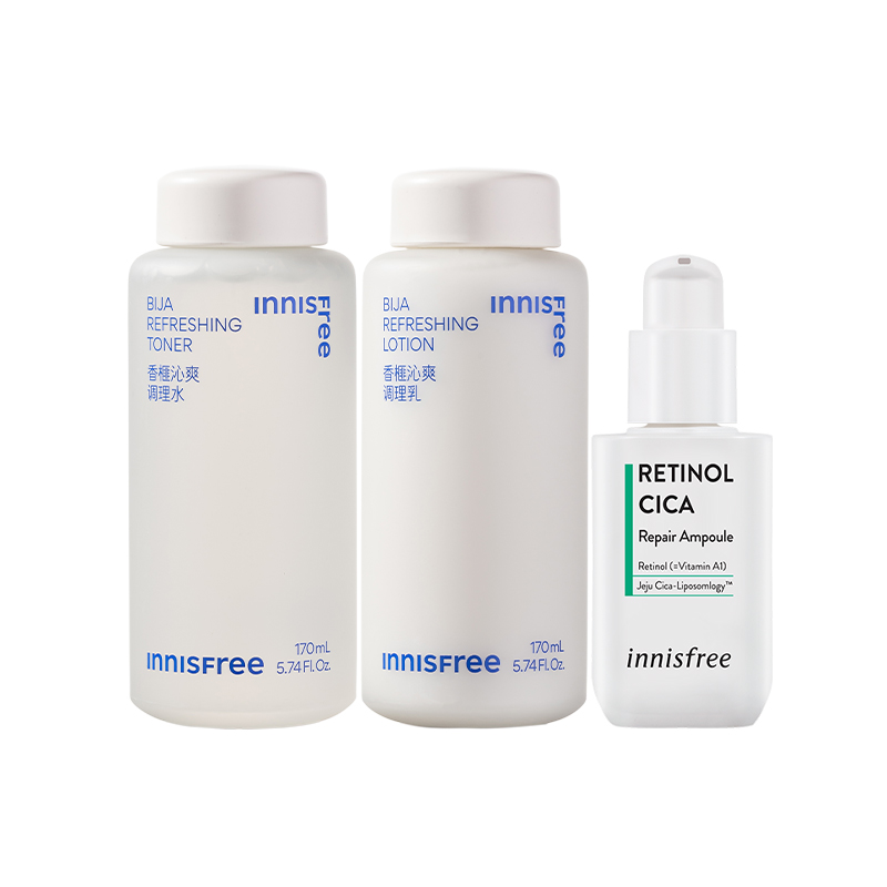Набор средств по уходу за кожей Innisfree: тонер + лосьон + пенка для умывания, 170 мл + 170 мл + 150 мл — фото 3