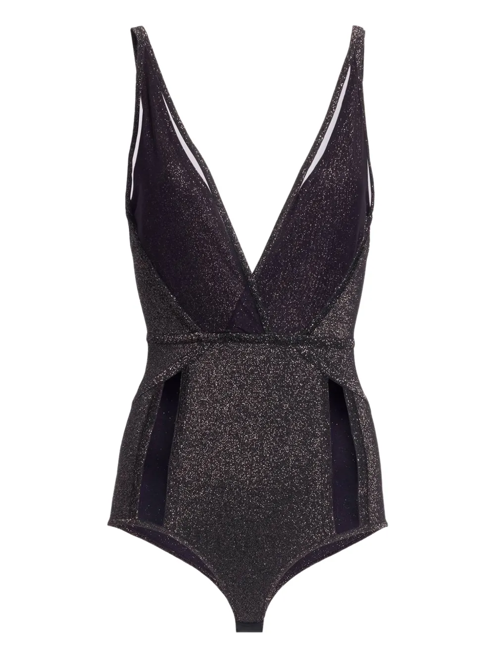 

Металлический вязаный боди Elie Saab, черный