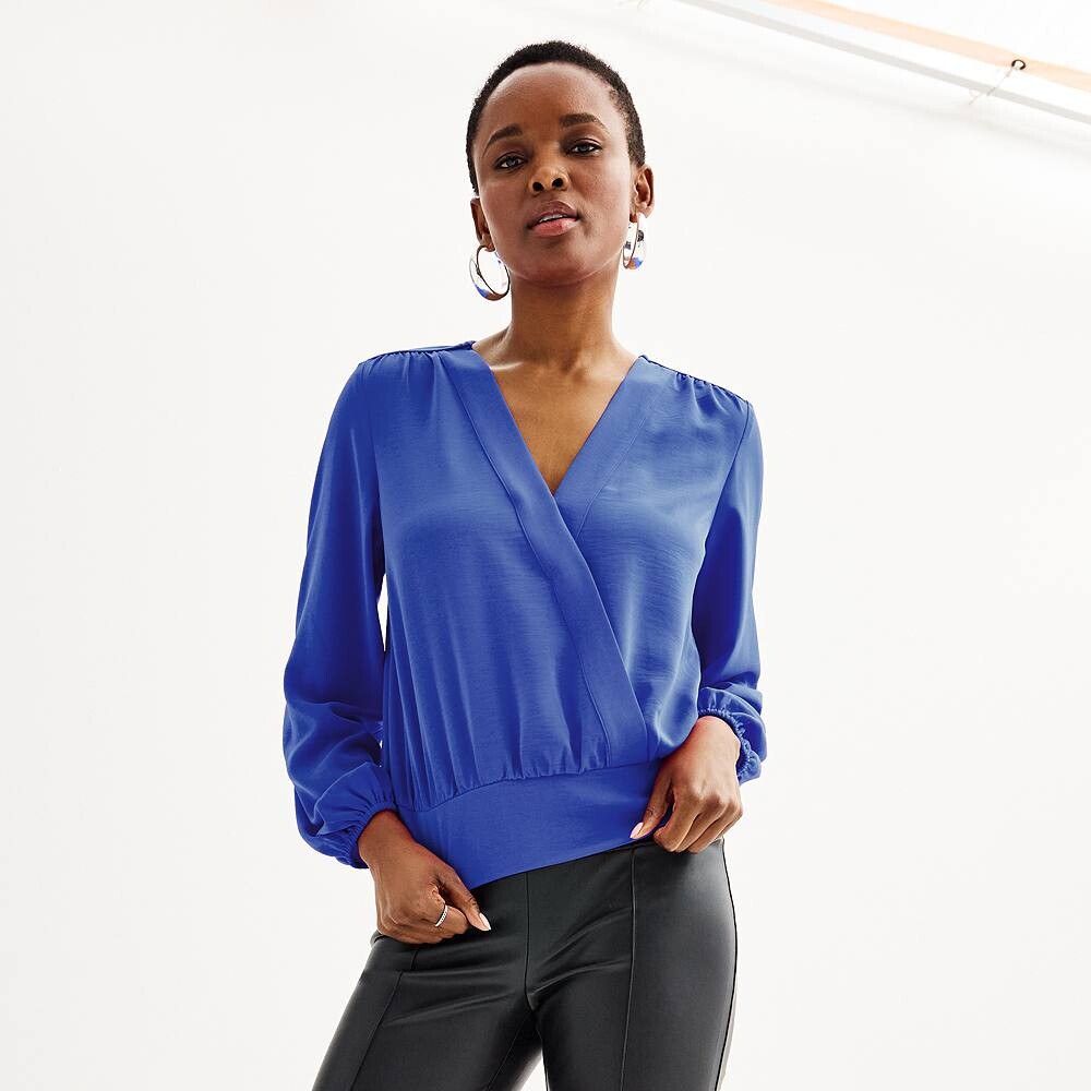 

Женская блузка с длинными рукавами Nine West, цвет Archer Blue