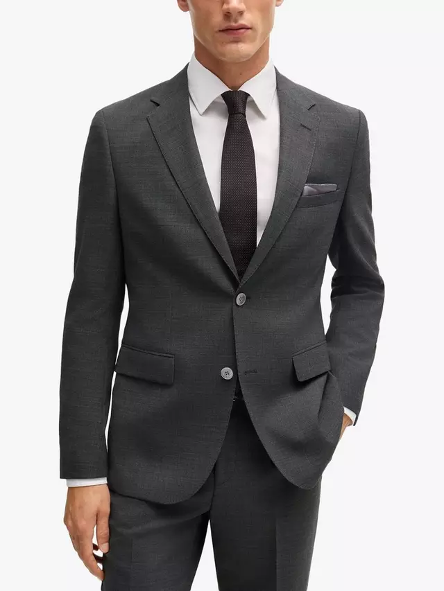 

Куртка HUGO BOSS BOSS Regular Fit Wool Blend Suit, цвет dark grey