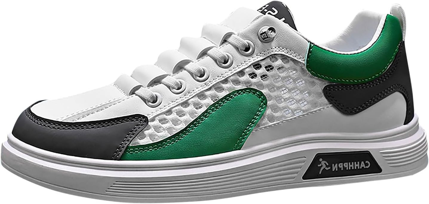 

Мужские слипоны для ходьбы, комфортные кроссовки с амортизирующей мемори-пеной, дышащие, легкие, модные, с нескользящей подошвой, поддержкой свода стопы и удобной устойкой, для тренировок и зала, широкая посадка Generic, зеленый