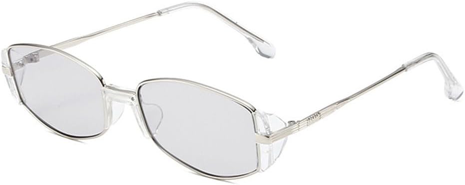 

Солнцезащитные очки UV400 - Необычный панк, маленькая металлическая оправа, для женщин и мужчин, для бега и занятий спортом на открытом воздухе UYPTK, Silver-lightgray