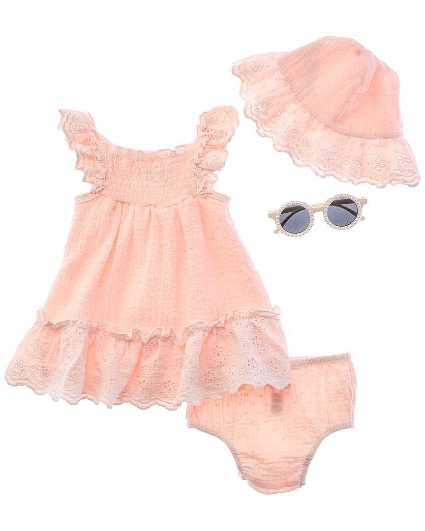 

Рэйчел Зои Комплект из 4 предметов: платье из жаккардовой марли с солнцезащитными очками Rachel Zoe, мультиколор