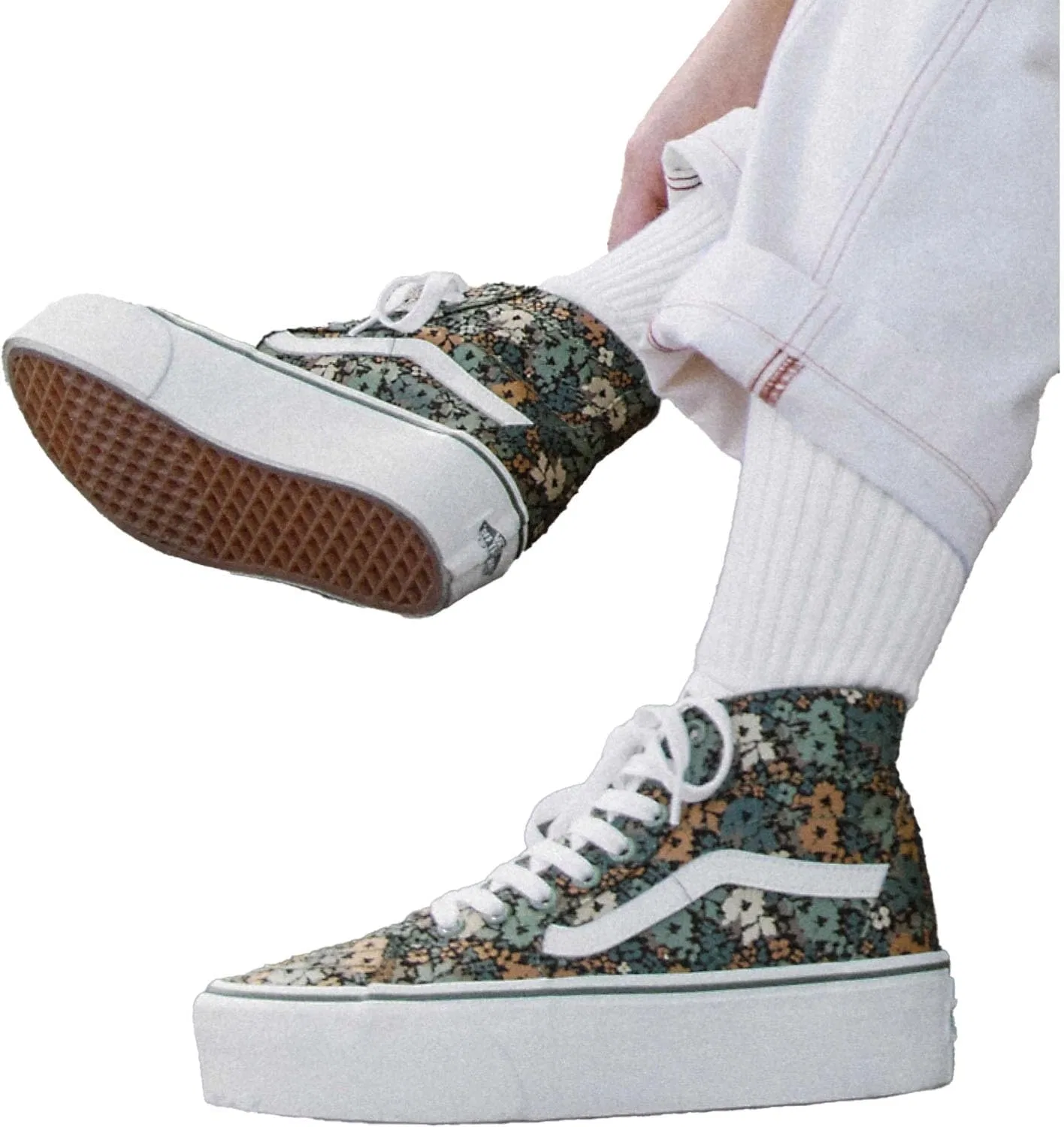 Кроссовки Vans Unisex Sk8 Hi High, зеленый — фото 2