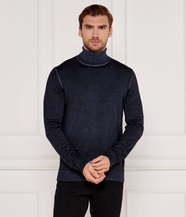 

Водолазка шерстяная Boss Orange Artulo Regular Fit, синий