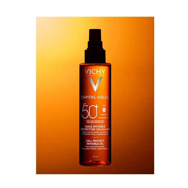 Невидимое солнцезащитное масло Capital Soleil Spf50+ Vichy, 200 ml — фото 4