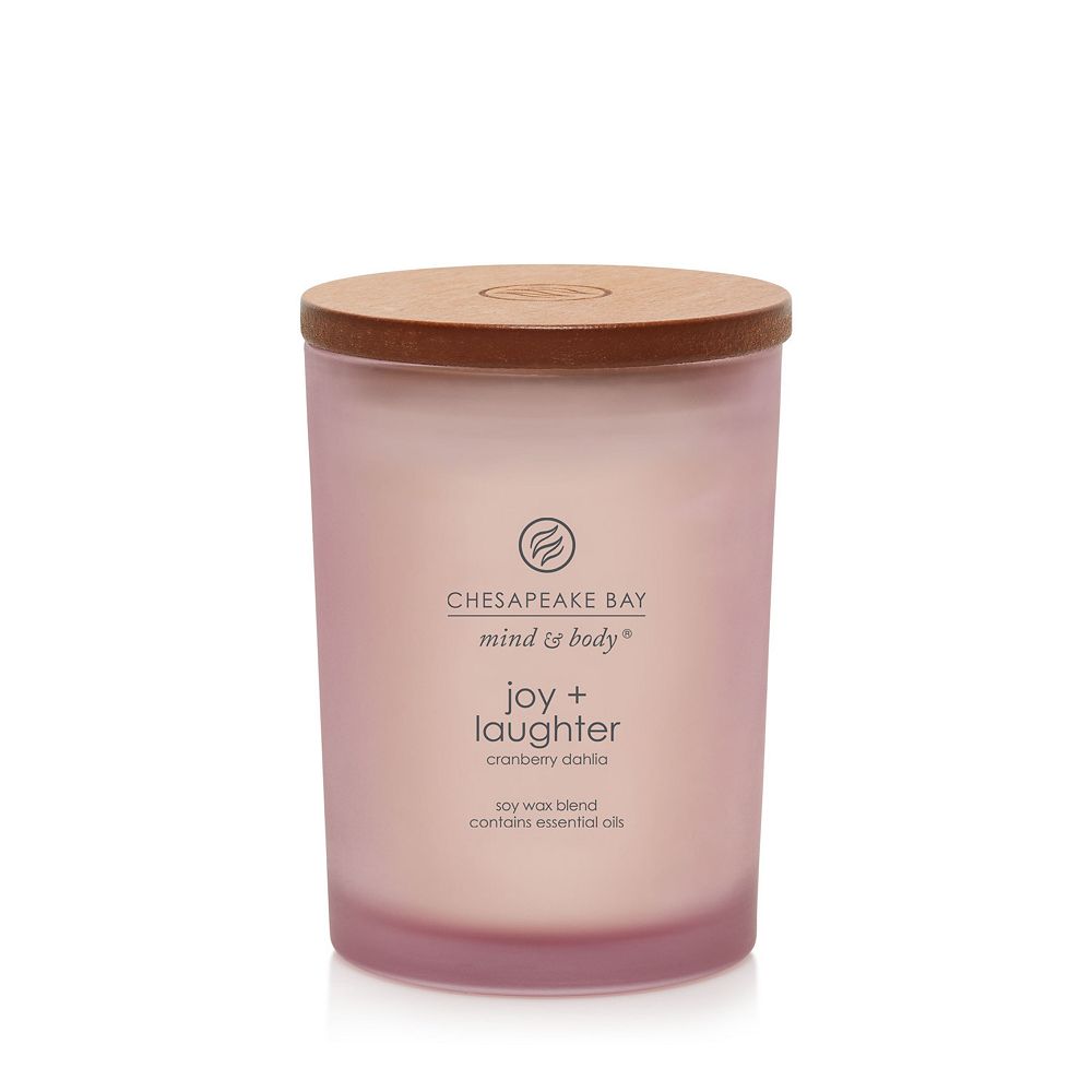 

Свеча Chesapeake Bay Joy + Laughter Cranberry Dahlia с одним фитилем в банке Chesapeake Bay Candle, розовый