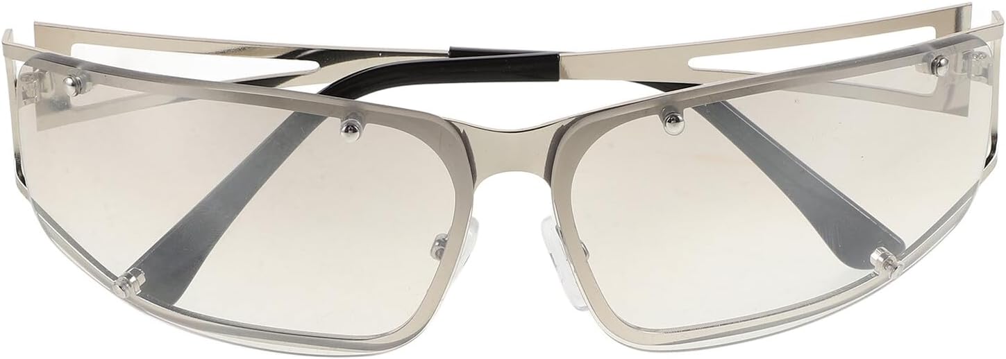 

Солнцезащитные очки NOLITOY в металлической оправе для женщин, модные, с полой оправой, в стиле ретро, ​​летние очки для отдыха на природе, пляжа и вечеринки, Assorted Color - Scientific structure: high strength