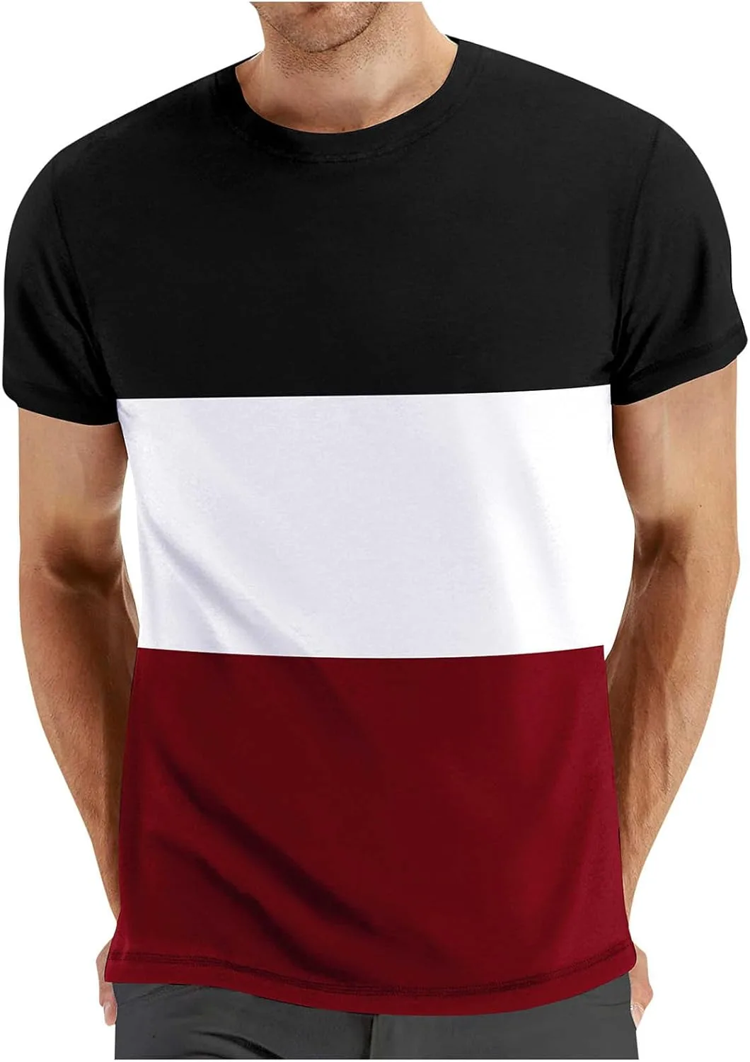 

Футболка Color Block для мужчин с коротким рукавом Sdeycui