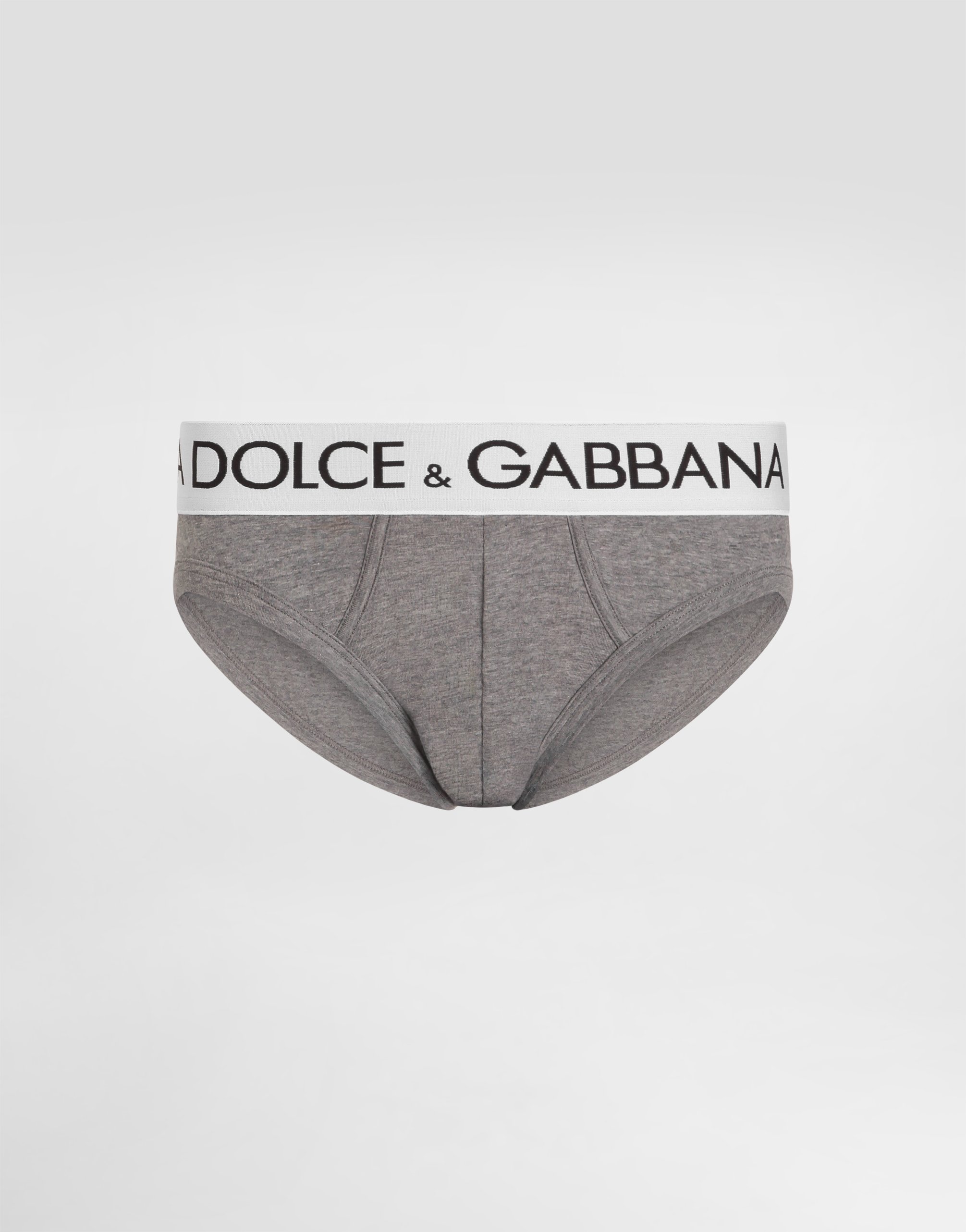 

Трусы средней посадки из эластичного хлопка стрейч в двух направлениях Dolce & Gabbana, серый