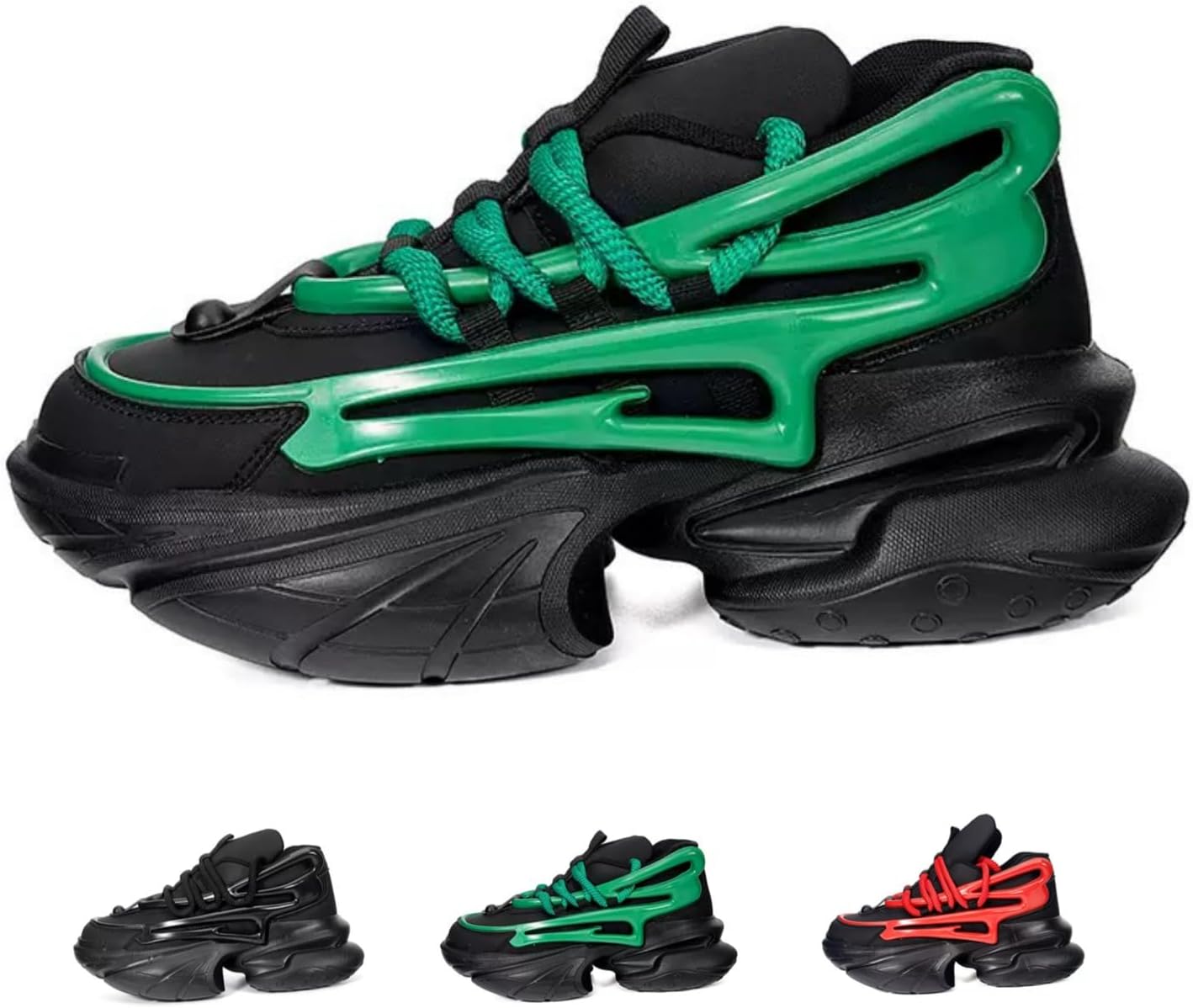 

Мужские модные кроссовки MACEFIL с массивной подошвой, повседневные стильные «папины» кроссовки, удобная спортивная обувь для мужчин, зеленый